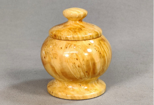 Handmade Mini Wooden Pot / Maple Burl Wood